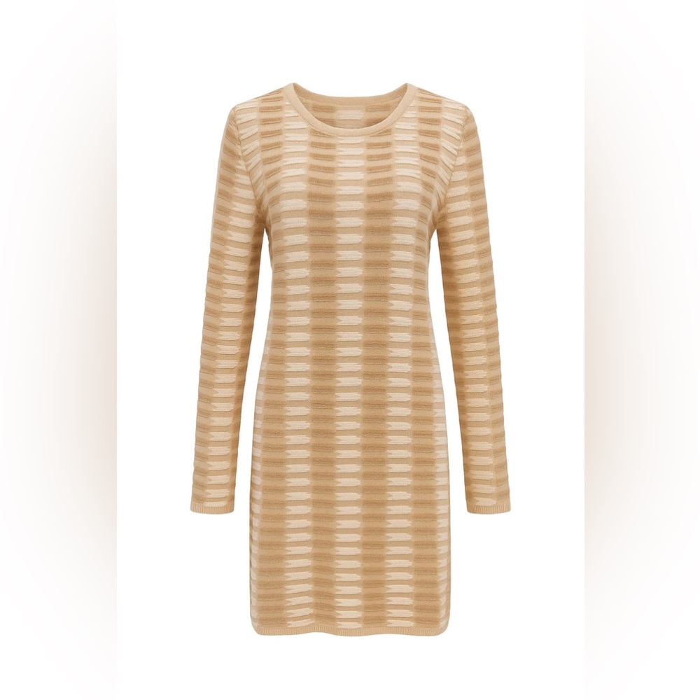 Rhowe by Anna Cate Long Sleeve Tan Dress